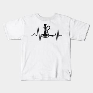 Shisha Hookah Heartbeat Heart Rate ECG Kids T-Shirt